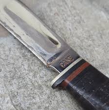 Vintage Mid-century Case Hunting Knife & Sheath Stacked Leather Handle Bradford - Etsy