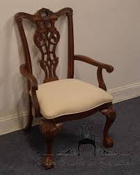 UNIQUE FURNITURE Solid Mahogany Traditional Chippendale Style Dining Arm Chair 609635 - Etsy