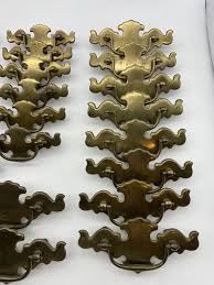 23 Vintage Metal Backing Brass Handle Drawer Pull - Dresser ...