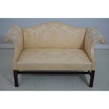 Frank Rhodes Bench Made Chippendale Mahogany Loveseat | Chairish