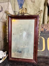 Rare 19th C. Federal Mirror W/glorious HC Gilt Eagle ...