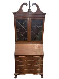 Lot - Antique Secretary Desk with a Bookcase Top