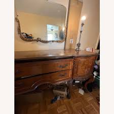 Gold Embellished Antique Wall Mirror - AptDeco