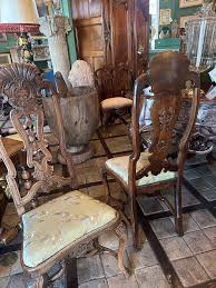 Pair 18th Century Portuguese Colonial Carved Palisander Side Chairs Rococo LA CA For Sale at 1stDibs