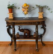 Half Moon Console Sofa Table Classic Antique Style Entryway Accent Display Shelf | eBay