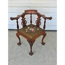 Chippendale Style Mahogany Corner Chair | Chairish