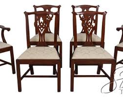 L63062EC: Set of 6 HENKEL HARRIS Cherry Chippendale Dining Room Chairs - Etsy