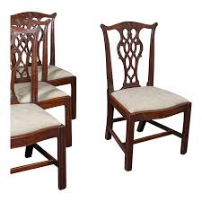 4 Antique Dining Room Chairs, English, Seat, After Chippendale, Georgian, C.1800 | Chairish