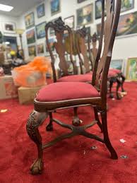 Set of 4 Early 19th Century Portuguese Walnut Carved Chairs | eBay