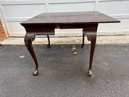 Vintage Chippendale Style Flip Top Mahogany Game Table ...