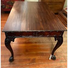Finely Carved, Large Georgian Style Writing Desk | Chairish