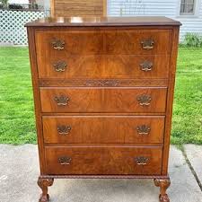 Antique Tall Dresser With Claw and Ball Feet by Johnson Furniture Company Grand Rapids, Michigan / Antique Dresser / Bedroom Furniture - Etsy