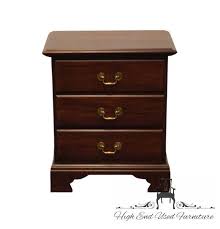 CRESENT FURNITURE Solid Cherry Traditional Style 23" Three Drawer Nightstand - Etsy