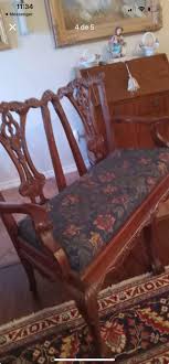 Mid 18th Century Vintage Carved Mahogany Chippendale Claw Foot Settee, Reupholstered | Chairish