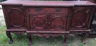 Gorgeous VINTAGE 2 piece Buffet-China Cabinet Combo Hand Carved Solid Mahogany | eBay