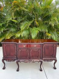 Vintage Solid Large Chippendale Sideboard Server Buffet With Claw Ball Feet - Etsy
