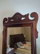 Framed Wall Mounted Mirror With Shell Accents, 42" x 17.5" - Mayo Auction & Realty
