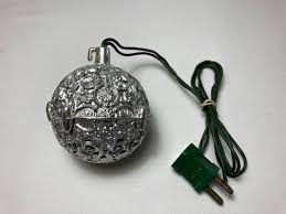 Vintage Silver Chirping Bird Christmas Ball Ornament ...