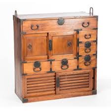 Japanese Osaka Merchant's Shop Storage Chest, Wooden, Meiji ...