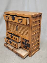 Antique Japanese Meiji Era Kansai Style Cyprus and Cedar ...