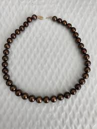 Round Bronze Brown Coffee Tahitian Salt Water South Sea ...