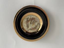 the art of chokin 24k gold edged Plate With Dragon Design | eBay