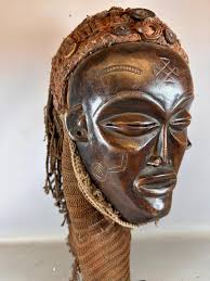 250445 - Rare Old African Mwana Pwo Mask From the Chokwe ...