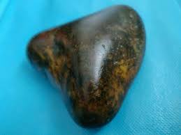 natural yellow black stone Chinese mineral gemstone Xinjiang hetian specimen Fossils & Minerals