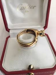 CARTIER 18K YELLOW GOLD PANTHERE RING WITH ...