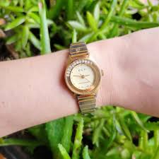 Vintage CVP Rhinestone Quartz Stretch Watch. Approx... | Depop