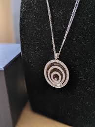 Authentic Chopard HAPPY SPIRIT 18K WG diamond necklace | eBay