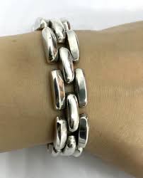 Vintage 835 Silver Chunky Link Bracelet 8 x 0.5/8” 34.68g | eBay