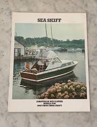 NOS Chris Craft 1968 Sea Skiff Corinthian & Clipper Models Catalog with Specs | eBay