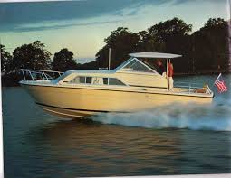 Classic Cruiser Boat with American Flag