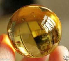 40mm Asian Natural Quartz Yellow Magic Crystal Healing Ball ...
