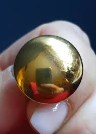 00317 bouton d'uniforme général généraux bombé doré 20mm GJF ...