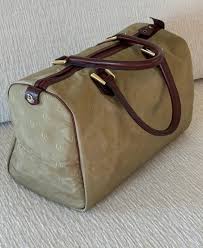 Dior Green Fabric Boston Bag EUC | Mercari