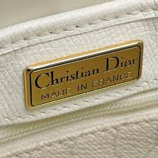 Christian Dior Honeycomb Shoulder Bag PVC Leather White Gray | eBay