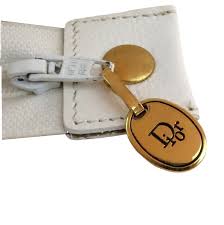 Auth Christian Dior Made in France Honeycomb White PVC x Leather Clutch Bag | eBay