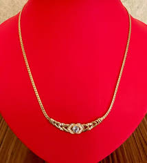 1970 PARIS GENUINE Blue TOPAZ Gold Plated Necklace Vintage - Original Jewel Design - Genuine Stone - Gold Plated - Vintage From France - Etsy