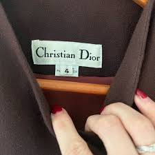 Christian Dior Vintage Military Style 100% Wool Brown Blazer ...
