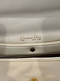 Dior Vintage Handbag Shoulder Strap, Genuine Calfskin Cream Ivory, W/Coin Purse | eBay