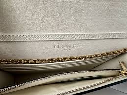 NIB Giftable Classic Dior Saddle WOC Purse Clutch White Latte Grained Leather | eBay