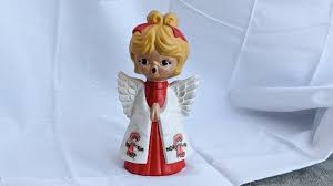 Vintage 60s-70s- Angel- Ceramic- Painted- Christmas- Xmas ...