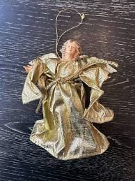 Winged Angel in Gold Lamee Dress Hanging Ornament, 5” Tall ...