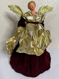 Vintage 15" Christmas Angel Tree Topper Beautiful Wings | eBay
