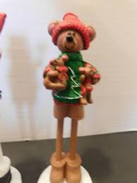 World Bazaar, Inc Lot of 3:Snowman, Santa & Bear Figurine ...