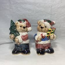 Vintage Christmas Bears with Trees Presents Salt and Pepper Shakers | eBay