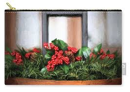 Seasons Greetings Christmas Centerpiece Zip Pouch by Shelley ...