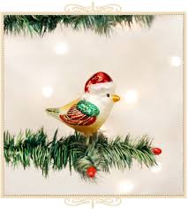 Santa Bird Ornament | Queen Mary Tea